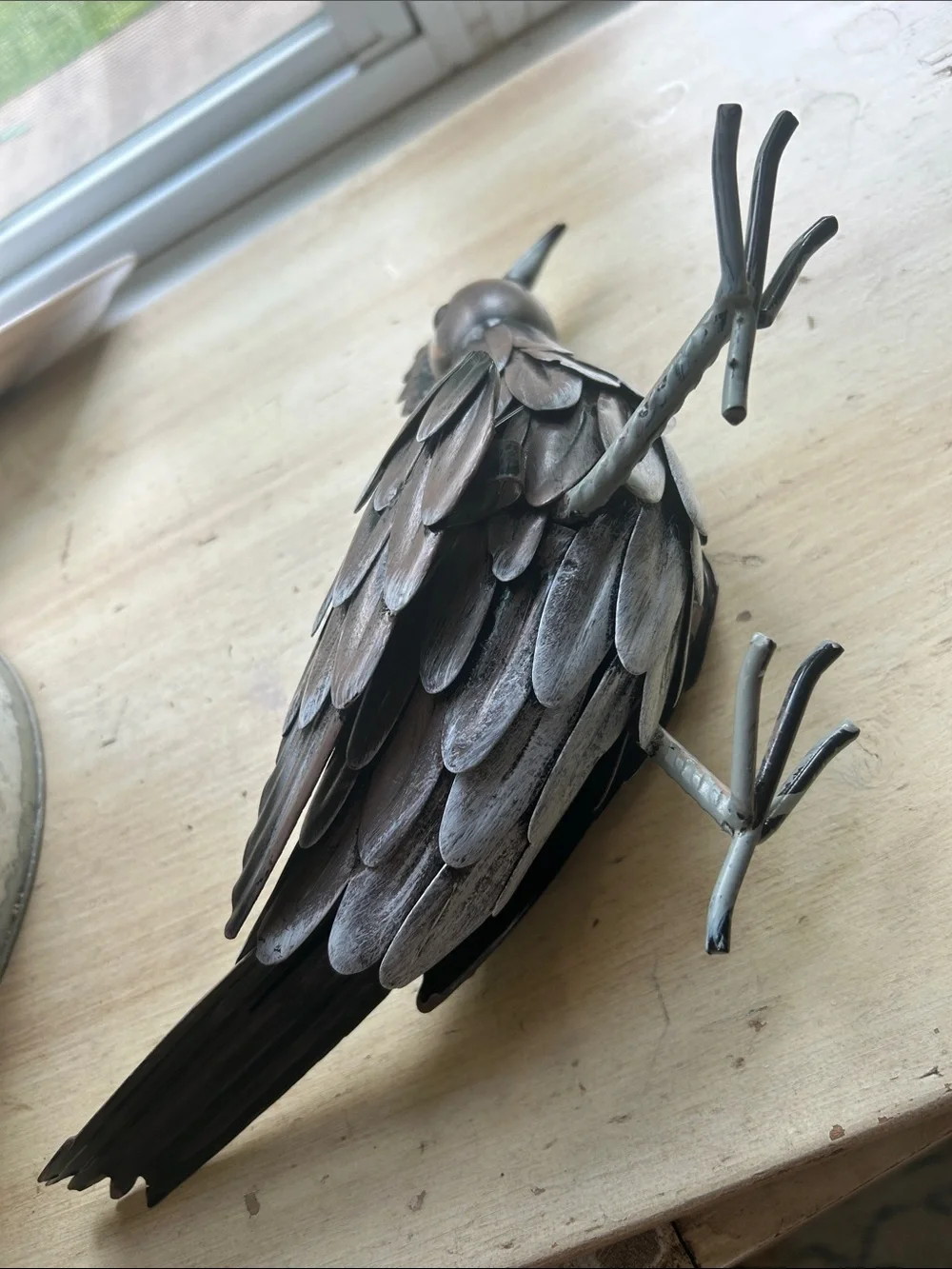 Decorative Metal roadrunner Bird Figurine - Brown